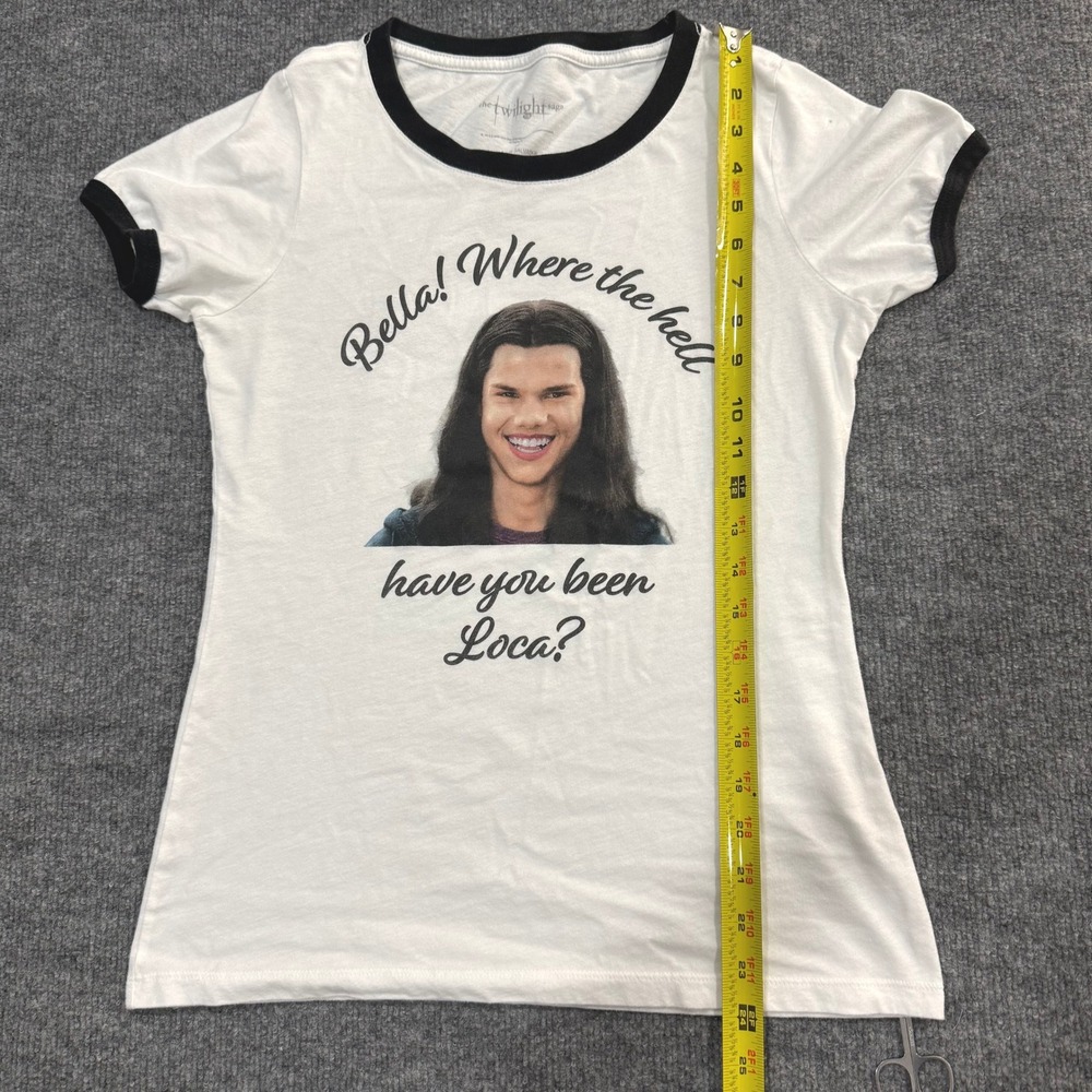 Hot Topic Twilight Jacob Black Where The Hell Have You Been Loca Ringer Tee Med - Picture 8 of 8